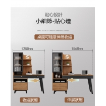 北歐調格系列書枱可伸展至約 125cm-155.6cm (IS6726)