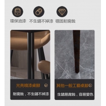 北歐現代簡約可伸縮岩板餐桌椅組合折疊兩用可變方圓桌小戶型（IS7697)