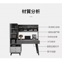 北歐多功能書櫃電腦枱*155.6cm (IS7701)