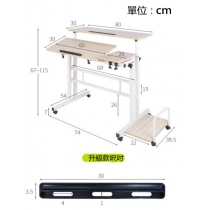 站立移動電腦支架 升降筆記本台式電腦架 簡易電腦桌（IS7710）