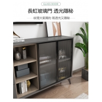 北歐電視櫃長虹玻璃儲物櫃小戶型客廳臥室收納櫃*120/140/160/180cm (IS7719)