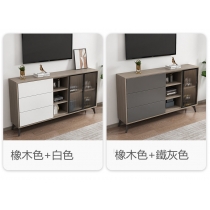 北歐電視櫃長虹玻璃儲物櫃小戶型客廳臥室收納櫃*120/140/160/180cm (IS7719)