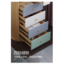 全身落地穿衣鏡家用儲物北歐風旋轉掛衣架臥室收納櫃試衣鏡 （IS7732)