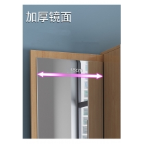 北歐梳妝台收納櫃一體全身鏡化妝台臥室多功能轉角穿衣鏡不連梳妝凳 (IS7733)