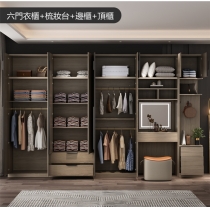 北歐衣櫃梳妝台組合簡約現代儲物櫃環保實木多層板 80cm/120cm/160cm/200cm/240cm/40cm/60cm/100cm(IS7757)