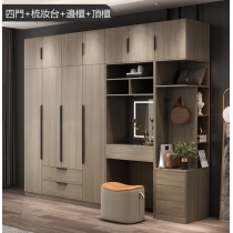 北歐衣櫃梳妝台組合簡約現代儲物櫃環保實木多層板 80cm/120cm/160cm/200cm/240cm/40cm/60cm/100cm(IS7757)