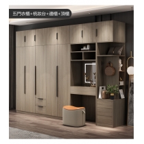 北歐衣櫃梳妝台組合簡約現代儲物櫃環保實木多層板 80cm/120cm/160cm/200cm/240cm/40cm/60cm/100cm(IS7757)