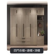 北歐衣櫃梳妝台組合簡約現代儲物櫃環保實木多層板 80cm/120cm/160cm/200cm/240cm/40cm/60cm/100cm(IS7757)