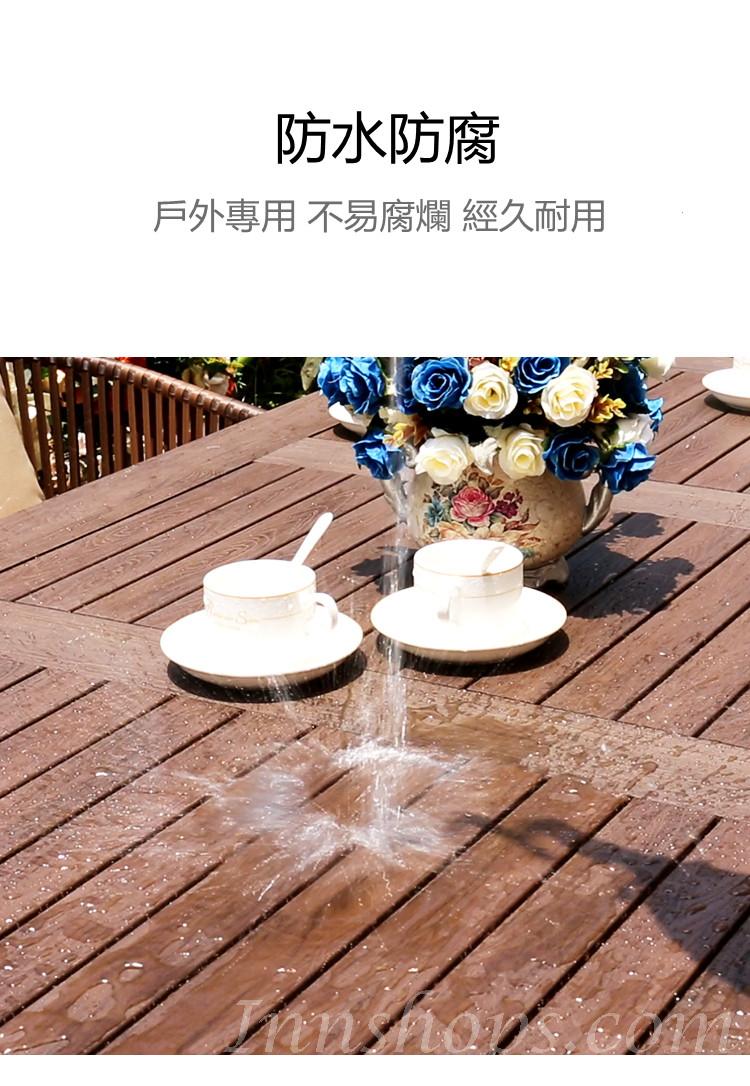 戶外傢俱 學校傢俱仿藤桌椅套裝 150cm *一桌6椅(IS3833)