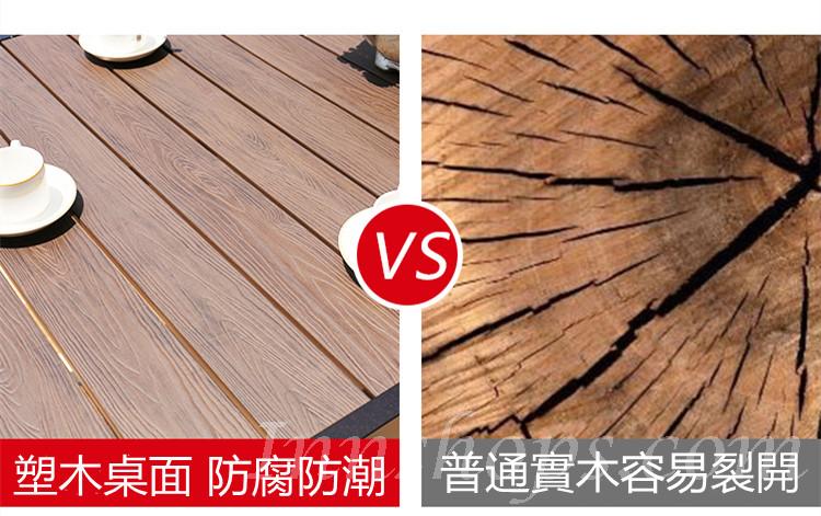 戶外傢俱 學校傢俱仿藤桌椅套裝 150cm *一桌6椅(IS3833)