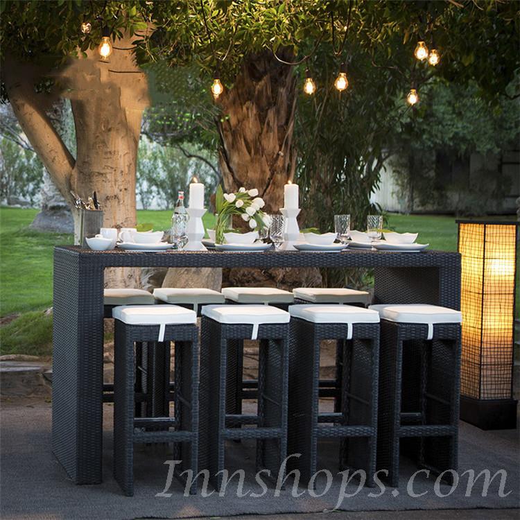 戶外傢俱 仿藤別墅庭院花園吧台桌椅套裝 Bar Chair and table set (IS0415)