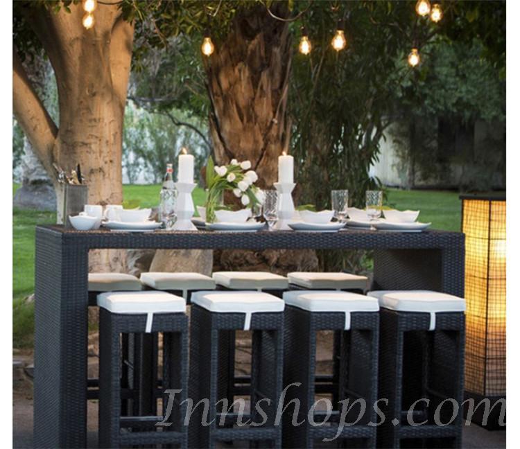 戶外傢俱 仿藤別墅庭院花園吧台桌椅套裝 Bar Chair and table set (IS0415)