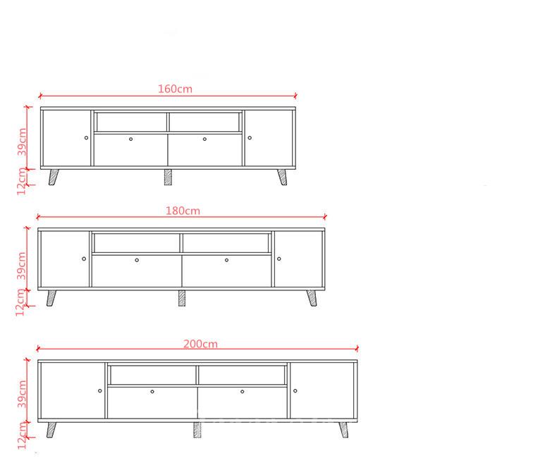 北歐品味系列 電視櫃 160cm/180cm/200cm (IS5843)