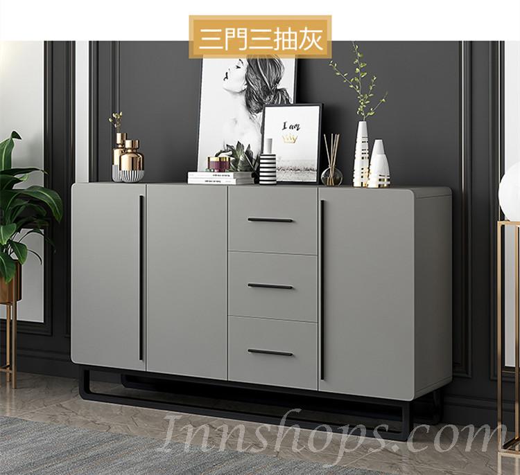 意式氣派系列 白/灰 餐邊櫃 *140/160cm (IS6918)