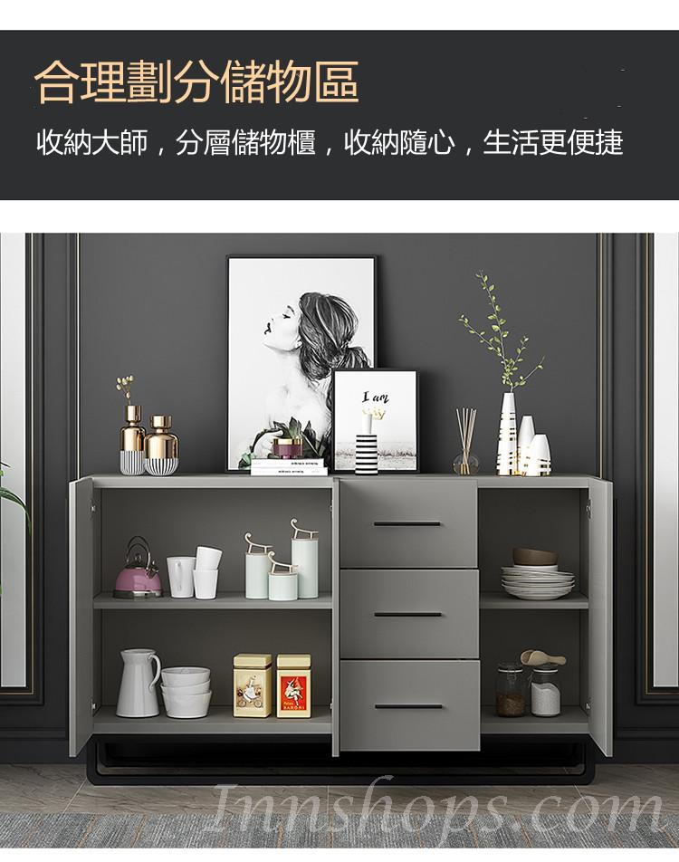 意式氣派系列 白/灰 餐邊櫃 *140/160cm (IS6918)