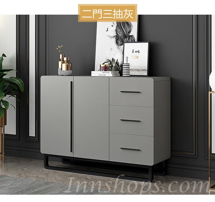 意式氣派系列 白/灰 餐邊櫃 *105/120cm (IS6919)