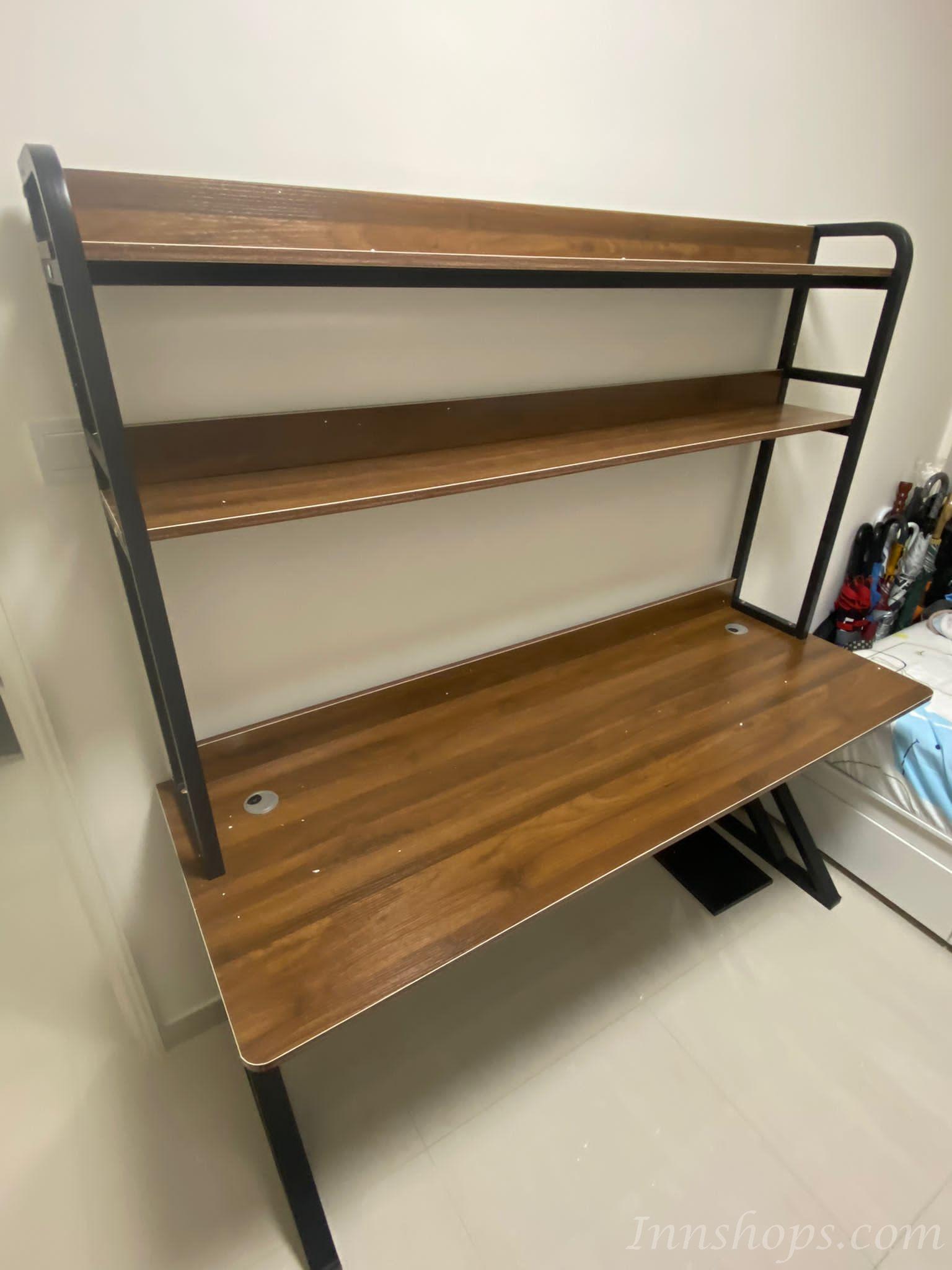 時尚學校傢俬 書台電腦桌 書桌連書架 80cm/100cm/120cm/140cm/160cm (IS7577)