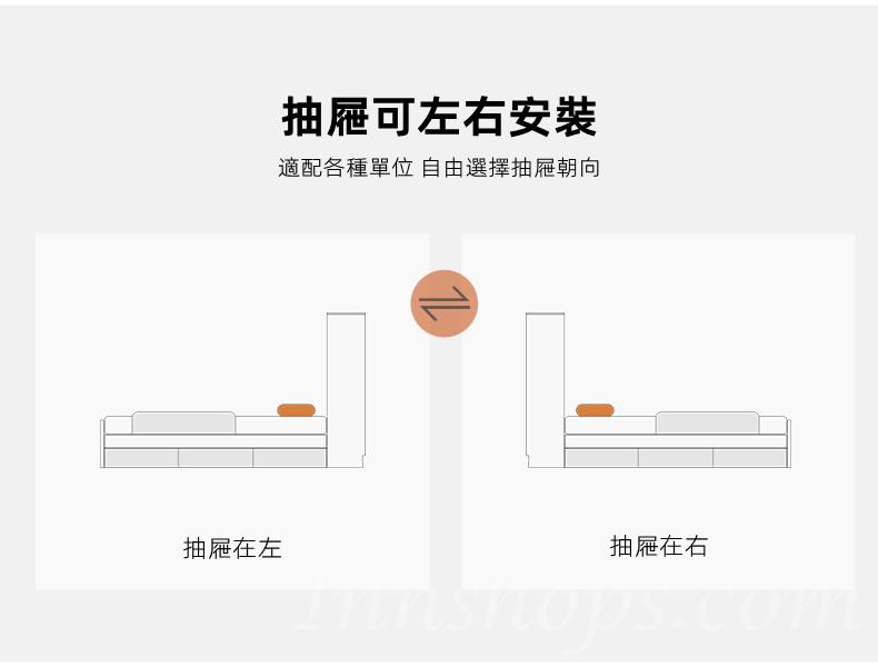 北歐 多功能書櫃收納儲物床*5尺 (不包床褥)(IS7801)