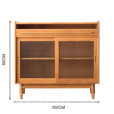 芬蘭松木系列實木餐邊櫃茶水櫃原木儲物櫃窄型置物櫃*60cm/75cm/100cm（IS7865）