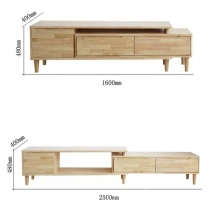 日式實木橡木 電視櫃 伸縮 160cm-250cm  (IS2034)