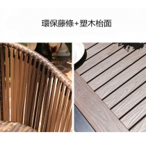 戶外傢俱 學校傢俱塑木桌椅套裝 160cm *一桌6椅(IS3190)