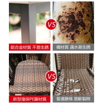 戶外傢俱 學校傢俱仿藤桌椅套裝 150cm *一桌6椅(IS3833)