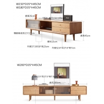 北歐紅橡木 電視櫃 150cm/180cm/200cm (IS4461)