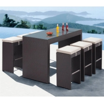 戶外傢俱 仿藤別墅庭院花園吧台桌椅套裝 Bar Chair and table set  (IS0415)