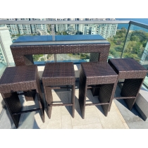 戶外傢俱 仿藤別墅庭院花園吧台桌椅套裝 Bar Chair and table set  (IS0415)