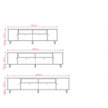 北歐品味系列 電視櫃 160cm/180cm/200cm (IS5843)