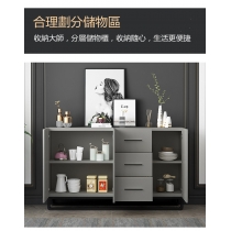 意式氣派系列 白/灰 餐邊櫃 *140/160cm (IS6918)