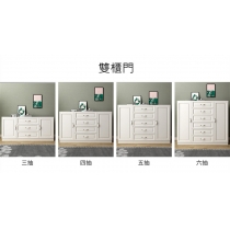 田園純白.象牙白系列 歐式白色抽屜儲物櫃電視櫃簡約現代收納櫃 *140cm (IS7805)