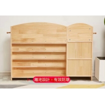 芬蘭松木系列 學校傢俬實木收納兒童書架（IS7827）