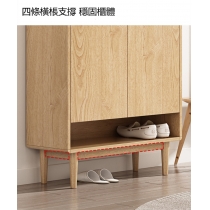 北歐系列 木門鞋櫃日式家用門口玄關櫃大容量雙面實木免漆板隔斷櫃 *43/60/80cm (IS7831)