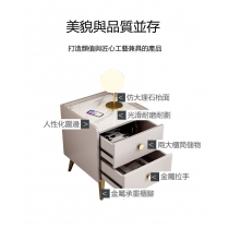 意式床頭櫃簡約現代輕奢岩板儲物收納櫃40/50cm(IS7838)