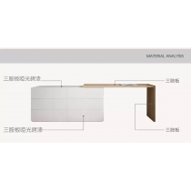 時尚簡約烤漆伸縮電視櫃連梳妝枱*120/150cm (IS7842)