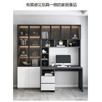 北歐摩登系列  玻璃門書桌電腦枱/書櫃/衣櫃 一體組合80/120/140cm(IS7861)