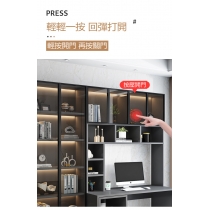 北歐摩登系列  玻璃門書桌電腦枱/書櫃/衣櫃 一體組合80/120/140cm(IS7861)