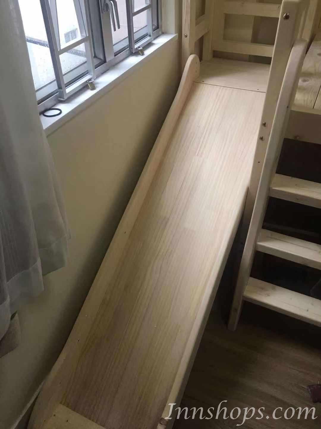 兒童皇國 松木實木組合床滑梯 小朋友床 *可訂做呎吋(不包床褥)(IS6362)