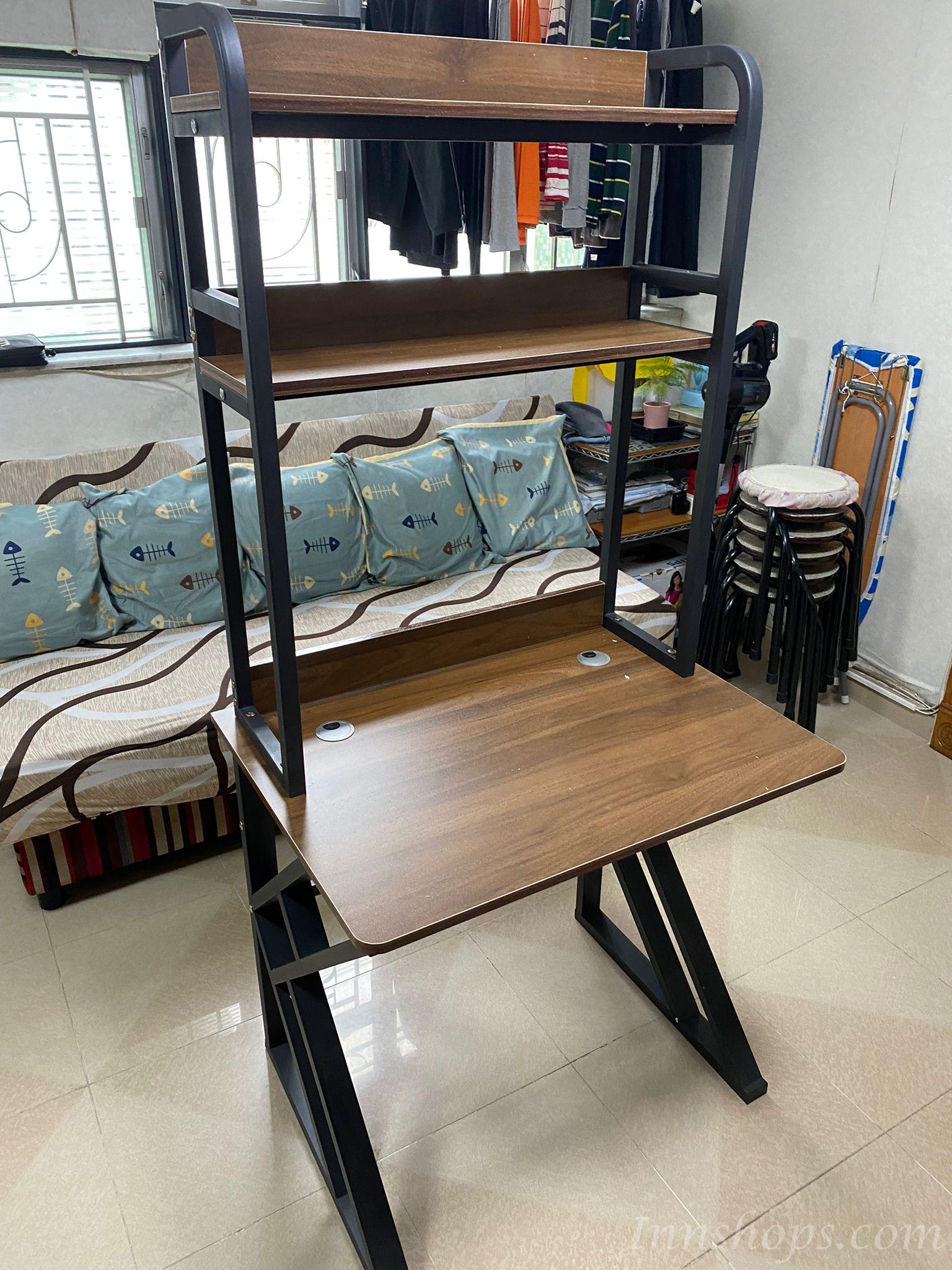 時尚學校傢俬 書台電腦桌 書桌連書架 80cm/100cm/120cm/140cm/160cm (IS7577)