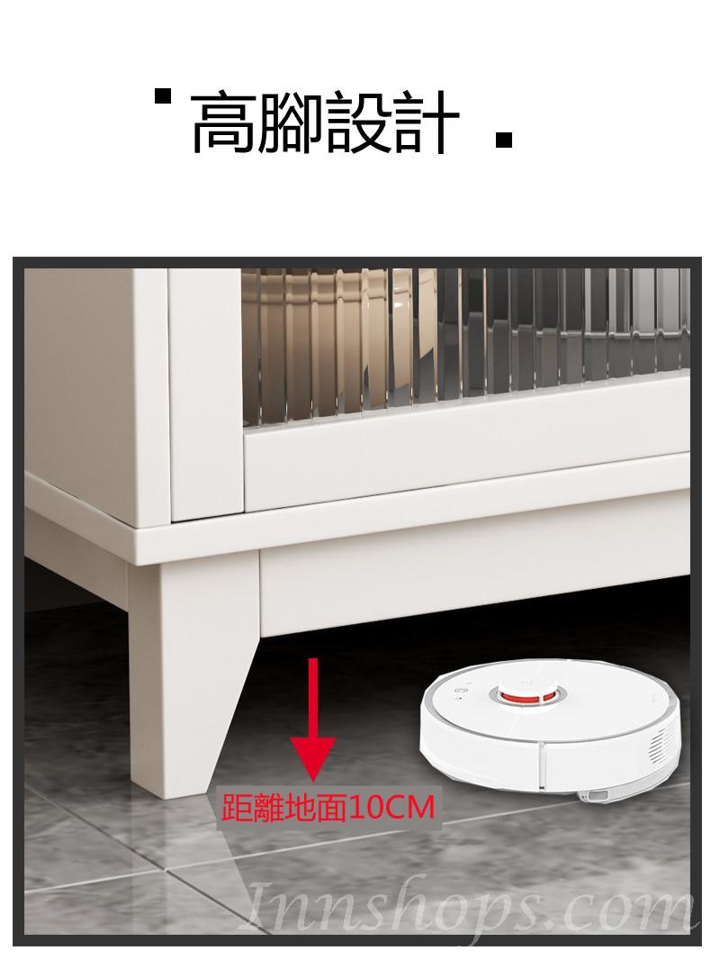 北歐格調實木餐邊櫃客廳邊櫃碗櫃現代簡約廚房儲物櫃80/100/120/140/160/180cm白色(IS7881)