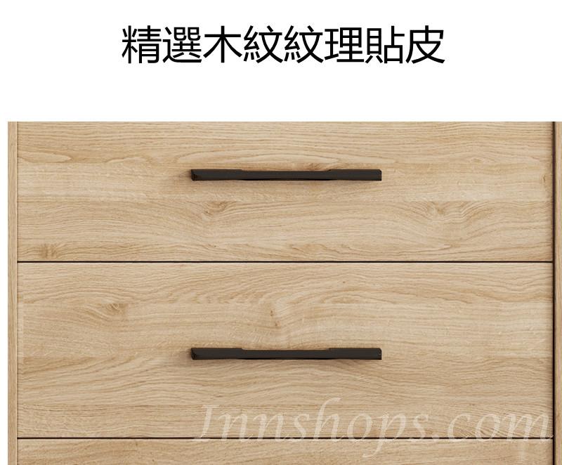 北歐格調實木餐邊櫃客廳邊櫃碗櫃現代簡約廚房儲物櫃80/100/120/140/160/180cm原木色(IS7888）