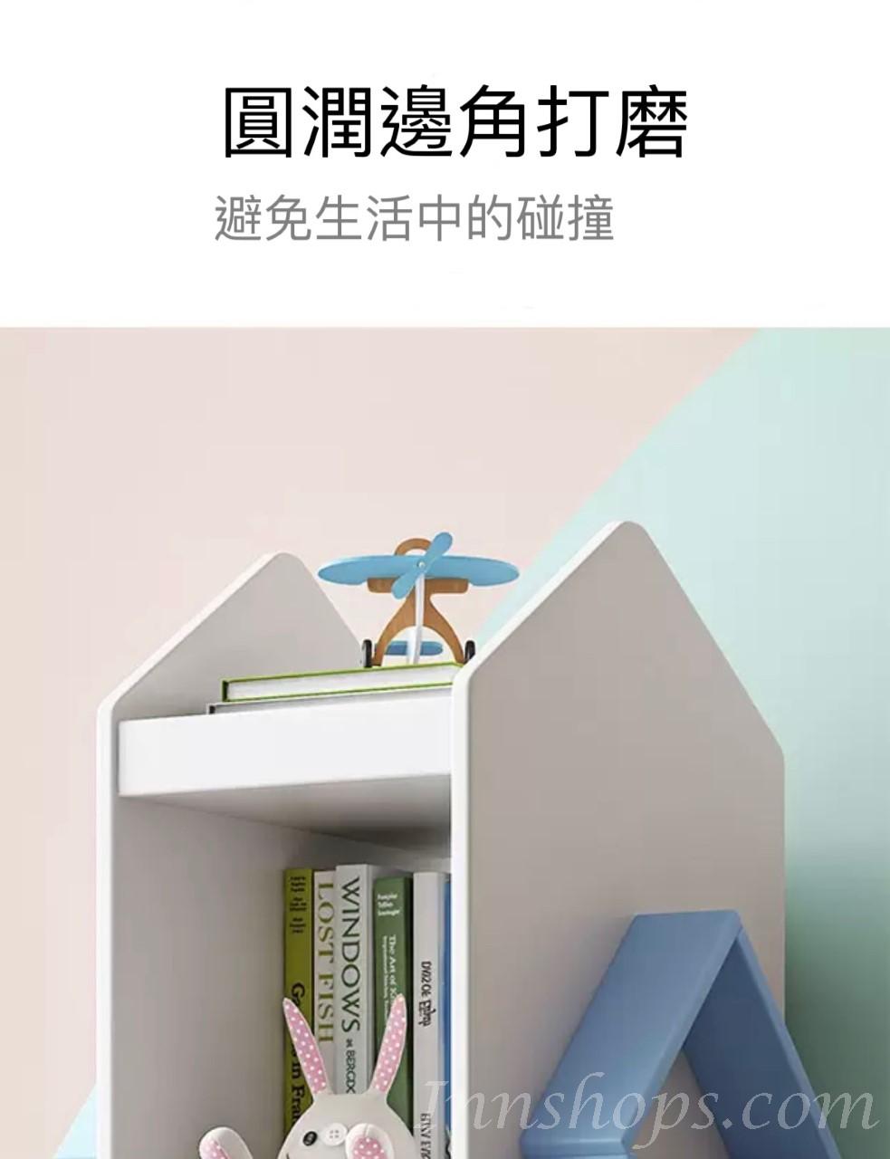 日式橡木學校傢俬兒童風格旋轉置物架 (IS7905)