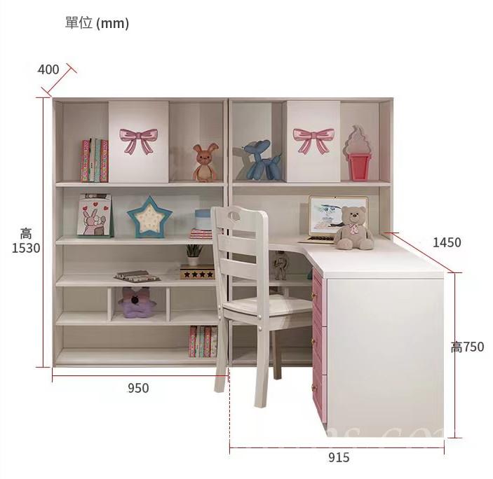 兒童傢俬 組合床 書枱衣櫃 小朋友床 多功能組合120cm/150cm(不包床褥)(IS7909)