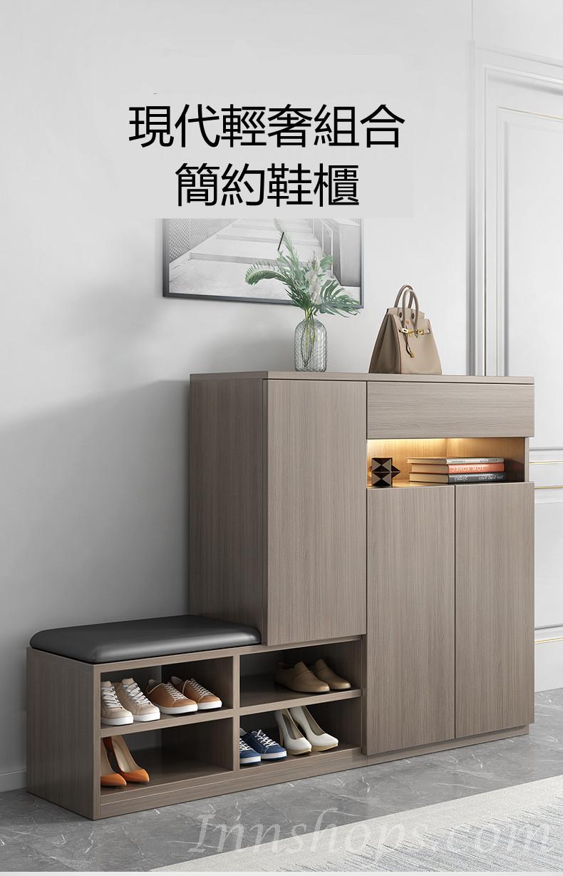 北歐摩登大容量儲物鞋櫃+換鞋凳收納進門鞋櫃 80cm/120cm/160cm(IS7944)