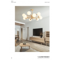 北歐時尚吊燈*6頭/8頭/10頭/12頭燈 (IS1850)