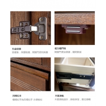 日式實木橡木 胡桃木色/白色 百頁鞋櫃 (IS1856)
