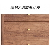 北歐格調實木餐邊櫃客廳邊櫃碗櫃現代簡約廚房儲物櫃80/100/120/140/160/180cm胡桃色(IS7885）