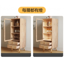 日式實木全實木橡木電視櫃/茶几組合簡約客廳(IS7894)