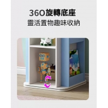 日式橡木學校傢俬兒童風格旋轉置物架 (IS7905)